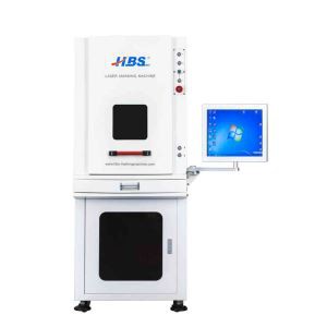 Schrankdesign mit integrierter Faserlasermarkierungsmaschine mit integriertem Laserschutz für die Metallmarkierung